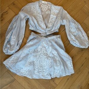 A.L.C. Light Blue Embroidered Fabric